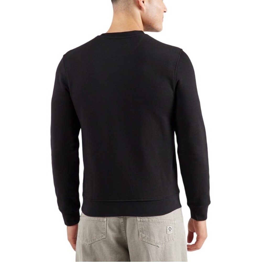 GUESS BEAU CN SWEATSHIRT ΜΠΛΟΥΖΑ ΦΟΥΤΕΡ ΑΝΔΡΙΚΗ BLACK