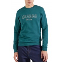 GUESS BEAU CN SWEATSHIRT ΜΠΛΟΥΖΑ ΦΟΥΤΕΡ ΑΝΔΡΙΚΗ GREEN