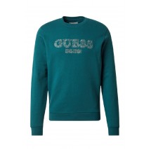 GUESS BEAU CN SWEATSHIRT ΜΠΛΟΥΖΑ ΦΟΥΤΕΡ ΑΝΔΡΙΚΗ GREEN