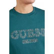 GUESS BEAU CN SWEATSHIRT ΜΠΛΟΥΖΑ ΦΟΥΤΕΡ ΑΝΔΡΙΚΗ GREEN