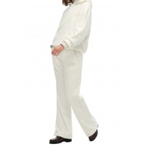 SUPERDRY D2 COUNTRY CLUB VELOUR TRACK PANT ΦΟΡΜΑ ΓΥΝΑΙΚΕΙΑ OFF WHITE