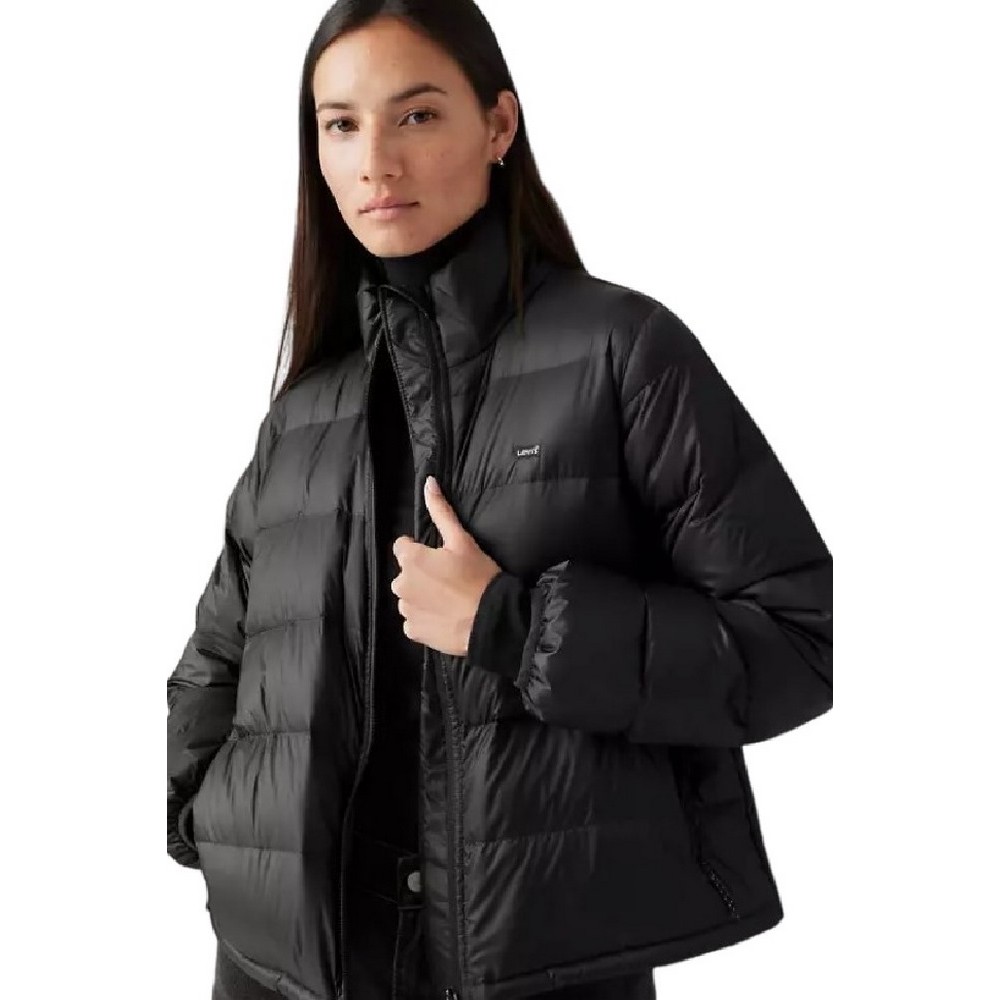 LEVIS POLLY PACKABLE DWN JCKT BLACKS JACKET PUFFER ΜΠΟΥΦΑΝ ΓΥΝΑΙΚΕΙΟ BLACK