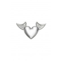 CROCS SILVER METAL HEART AND WINGS ΑΞΕΣΟΥΑΡ JIBBITZ CHARMS ΓΥΝΑΙΚΕΙΟ SILVER