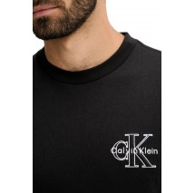 CALVIN KLEIN JEANS REL SEASONAL MONOLOGO TEE T-SHIRT ΜΠΛΟΥΖΑ ΑΝΔΡΙΚΗ BLACK
