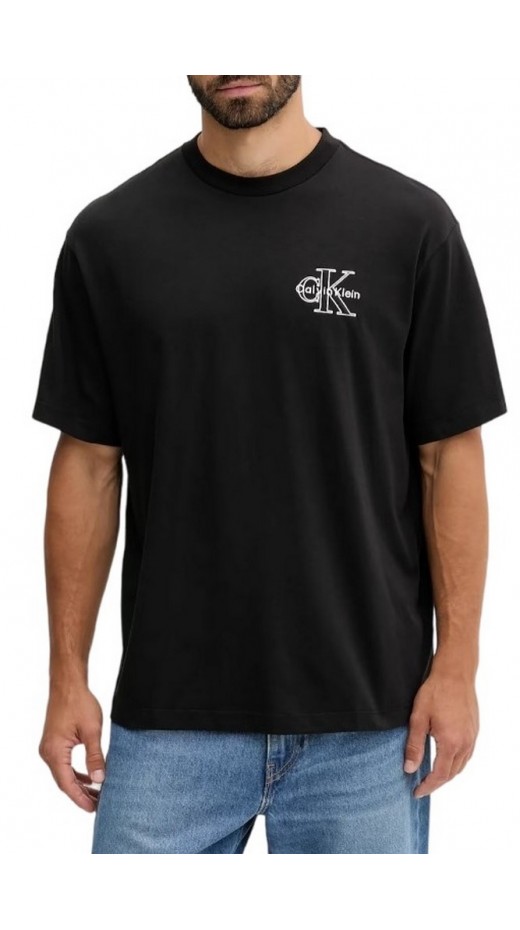CALVIN KLEIN JEANS REL SEASONAL MONOLOGO TEE T-SHIRT ΜΠΛΟΥΖΑ ΑΝΔΡΙΚΗ BLACK
