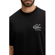 CALVIN KLEIN JEANS REL SEASONAL MONOLOGO TEE T-SHIRT ΜΠΛΟΥΖΑ ΑΝΔΡΙΚΗ BLACK
