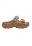 CROCS SATURADY PLATFORM SANDAL ΠΑΝΤΟΦΛΑ ΓΥΝΑΙΚΕΙΑ TAUPE