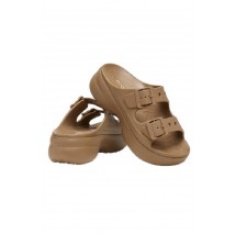 CROCS SATURADY PLATFORM SANDAL ΠΑΝΤΟΦΛΑ ΓΥΝΑΙΚΕΙΑ TAUPE