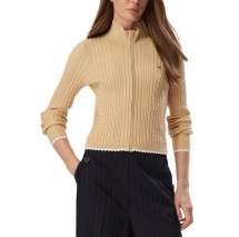 TOMMY JEANS MICRO CABLE ZIPTHRU SWTR EXT ΖΑΚΕΤΑ ΠΛΕΚΤΗ ΓΥΝΑΙΚΕΙΑ BEIGE