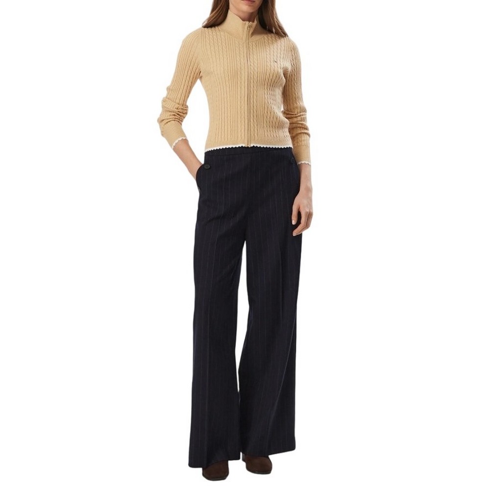 TOMMY JEANS MICRO CABLE ZIPTHRU SWTR EXT ΖΑΚΕΤΑ ΠΛΕΚΤΗ ΓΥΝΑΙΚΕΙΑ BEIGE