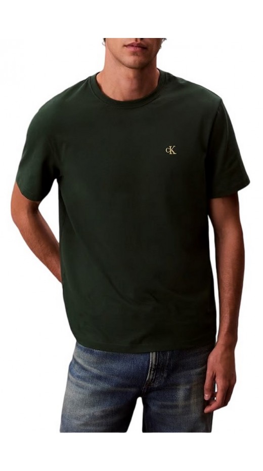 CALVIN KLEIN JEANS MONOGRAM 20S EASY TEE T-SHIRT ΜΠΛΟΥΖΑ ΑΝΔΡΙΚΗ GREEN