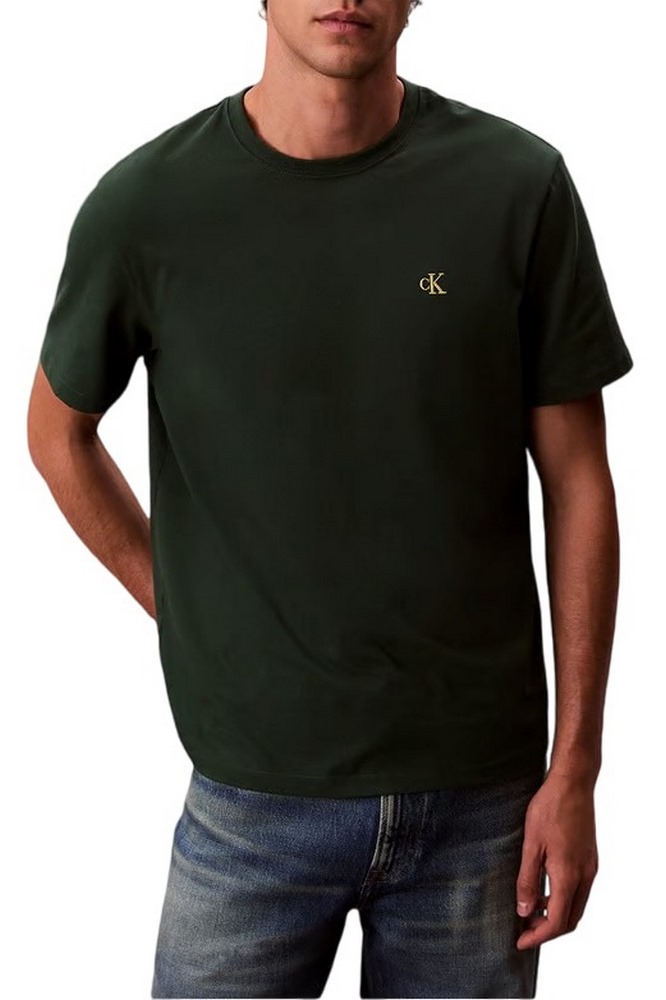 CALVIN KLEIN JEANS MONOGRAM 20S EASY TEE T-SHIRT ΜΠΛΟΥΖΑ ΑΝΔΡΙΚΗ GREEN
