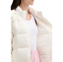 TOMMY JEANS ESSENTIAL MIDWEIGHT LONG PUFFER ΜΠΟΥΦΑΝ ΓΥΝΑΙΚΕΙΟ OFF WHITE
