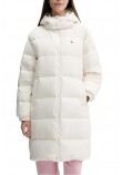 TOMMY JEANS ESSENTIAL MIDWEIGHT LONG PUFFER ΜΠΟΥΦΑΝ ΓΥΝΑΙΚΕΙΟ OFF WHITE