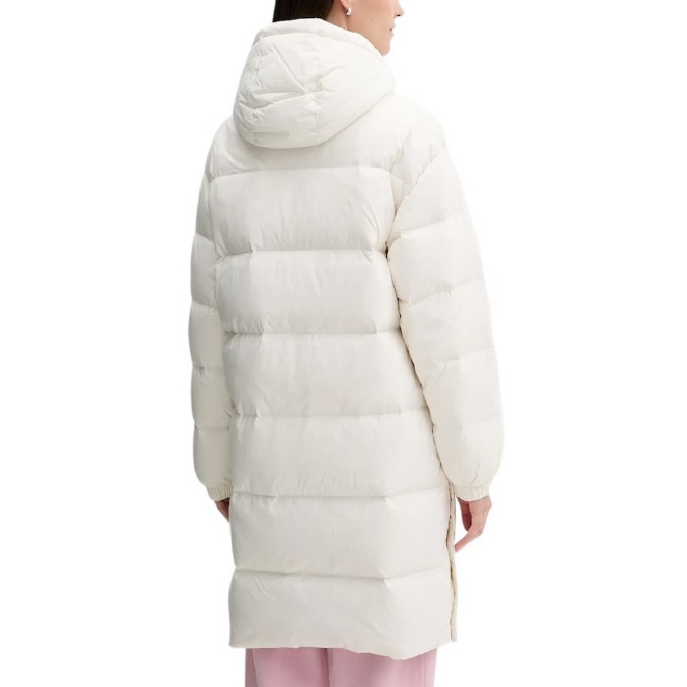 TOMMY JEANS ESSENTIAL MIDWEIGHT LONG PUFFER ΜΠΟΥΦΑΝ ΓΥΝΑΙΚΕΙΟ OFF WHITE