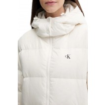 TOMMY JEANS ESSENTIAL MIDWEIGHT LONG PUFFER ΜΠΟΥΦΑΝ ΓΥΝΑΙΚΕΙΟ OFF WHITE