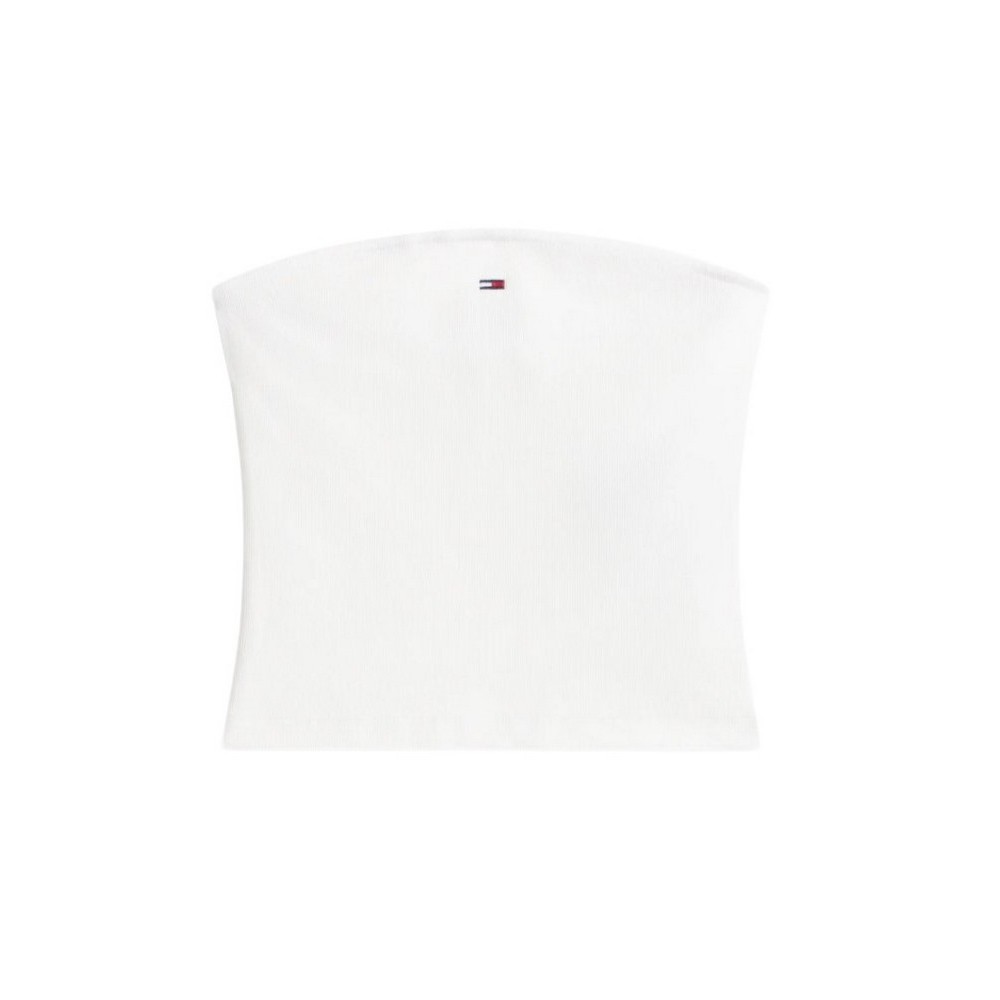 TOMMY JEANS SLIM SH BANDEAU RIB ΤΟΠ ΓΥΝΑΙΚΕΙΟ ECRU