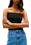 TOMMY JEANS SLIM SH BANDEAU RIB ΤΟΠ ΓΥΝΑΙΚΕΙΟ BLACK