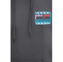 TOMMY JEANS  REG DNA FLAG PLAY HOODIE EXT ΦΟΥΤΕΡ ΜΠΛΟΥΖΑ ΑΝΔΡΙΚΗ WASHED BLACK