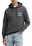 TOMMY JEANS  REG DNA FLAG PLAY HOODIE EXT ΦΟΥΤΕΡ ΜΠΛΟΥΖΑ ΑΝΔΡΙΚΗ WASHED BLACK