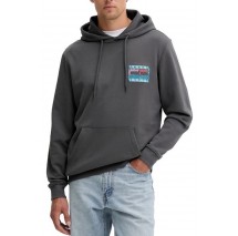 TOMMY JEANS  REG DNA FLAG PLAY HOODIE EXT ΦΟΥΤΕΡ ΜΠΛΟΥΖΑ ΑΝΔΡΙΚΗ WASHED BLACK