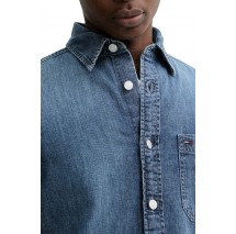 TOMMY JEANS DENIM REGULAR FIT SHIRT EXT ΠΟΥΚΑΜΙΣΟ ΑΝΔΡΙΚΟ DENIM DARK