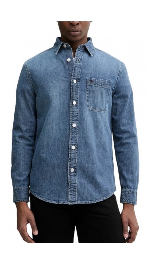 TOMMY JEANS DENIM REGULAR FIT SHIRT EXT ΠΟΥΚΑΜΙΣΟ ΑΝΔΡΙΚΟ DENIM DARK