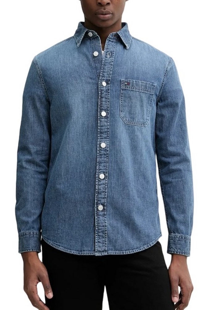 TOMMY JEANS DENIM REGULAR FIT SHIRT EXT ΠΟΥΚΑΜΙΣΟ ΑΝΔΡΙΚΟ DENIM DARK