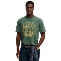 SUPERDRY D4 OVIN ROADSIDE TRADE LOOSE T-SHIRT ΜΠΛΟΥΖΑ ΑΝΔΡΙΚΗ GREEN
