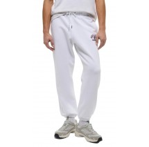 GUESS JEANS PRINTED LOGO JOGGER ΦΟΡΜΑ ΠΑΝΤΕΛΟΝΙ ΑΝΔΡΙΚΟ WHITE