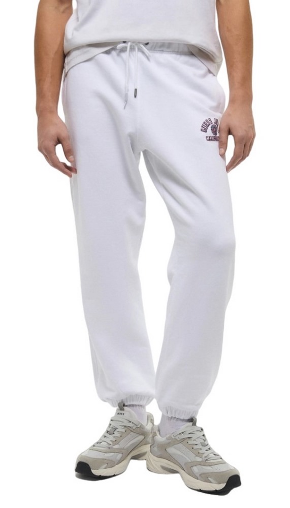 GUESS JEANS PRINTED LOGO JOGGER ΦΟΡΜΑ ΠΑΝΤΕΛΟΝΙ ΑΝΔΡΙΚΟ WHITE