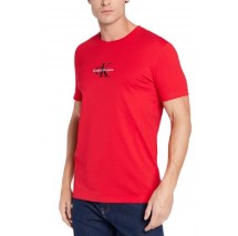 CALVIN KLEIN JEANS MONOGRAM LOGO TEE T-SHIRT ΑΝΔΡΙΚΟ WIT RED