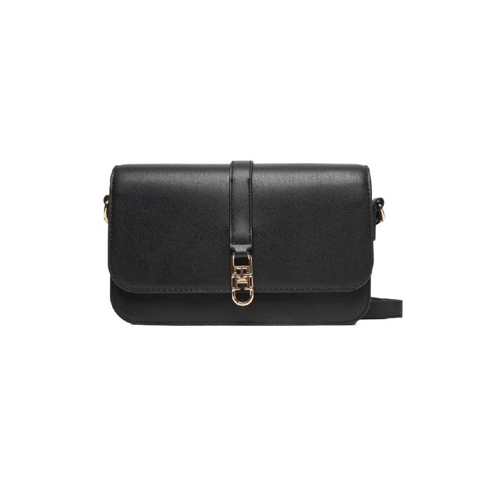 TOMMY HILFIGER  LIBRE FLAP CROSSOVER ΤΣΑΝΤΑ ΓΥΝΑΙΚΕΙΑ BLACK