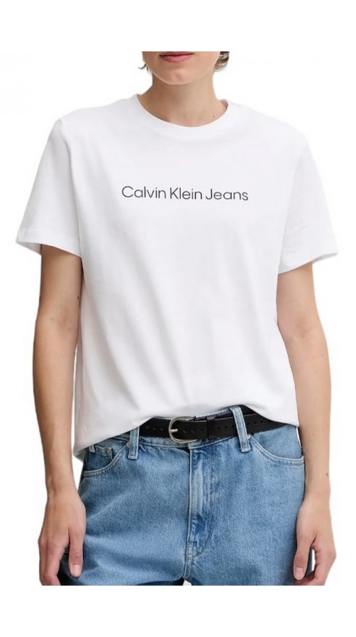 CALVIN KLEIN JEANS A INST LOGO CLASSIC TEE T-SHIRT ΜΠΛΟΥΖΑ ΓΥΝΑΙΚΕΙΑ WHITE