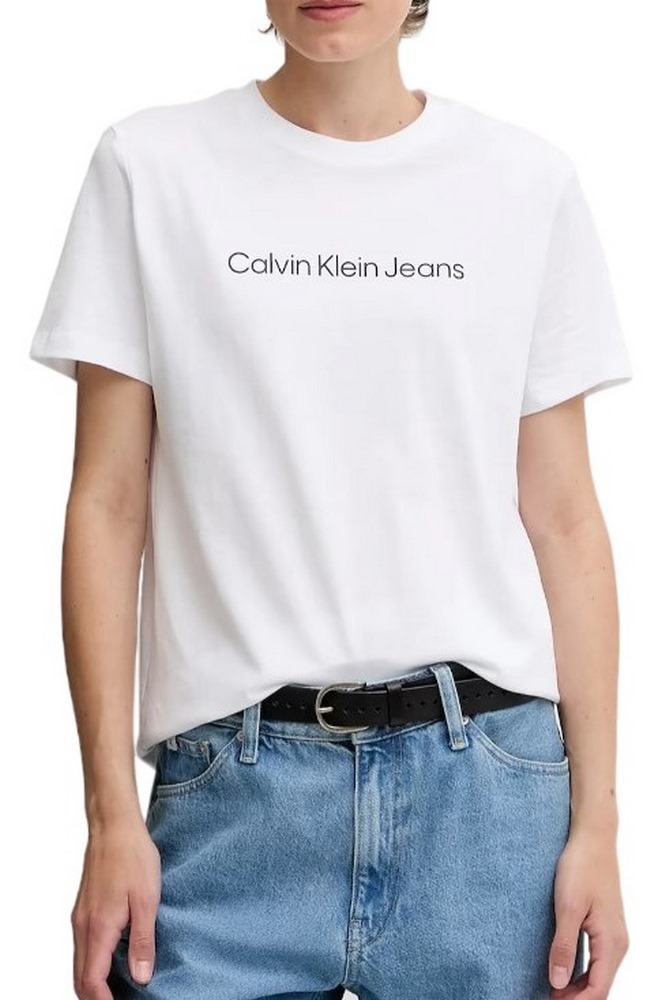 CALVIN KLEIN JEANS A INST LOGO CLASSIC TEE T-SHIRT ΜΠΛΟΥΖΑ ΓΥΝΑΙΚΕΙΑ WHITE