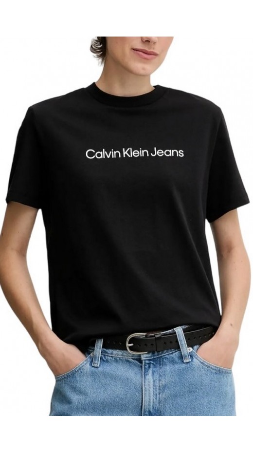 CALVIN KLEIN JEANS A INST LOGO CLASSIC TEE T-SHIRT ΜΠΛΟΥΖΑ ΓΥΝΑΙΚΕΙΑ BLACK