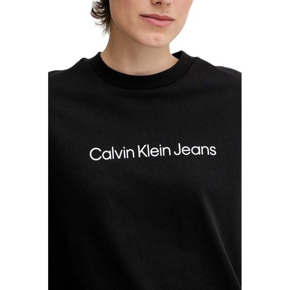 CALVIN KLEIN JEANS A INST LOGO CLASSIC TEE T-SHIRT ΜΠΛΟΥΖΑ ΓΥΝΑΙΚΕΙΑ BLACK