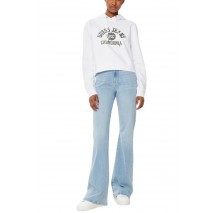 GUESS JEANS CROP HOOD PRINT SWEATSH ΜΠΛΟΥΖΑ ΦΟΥΤΕΡ ΓΥΝΑΙΚΕΙΑ WHITE