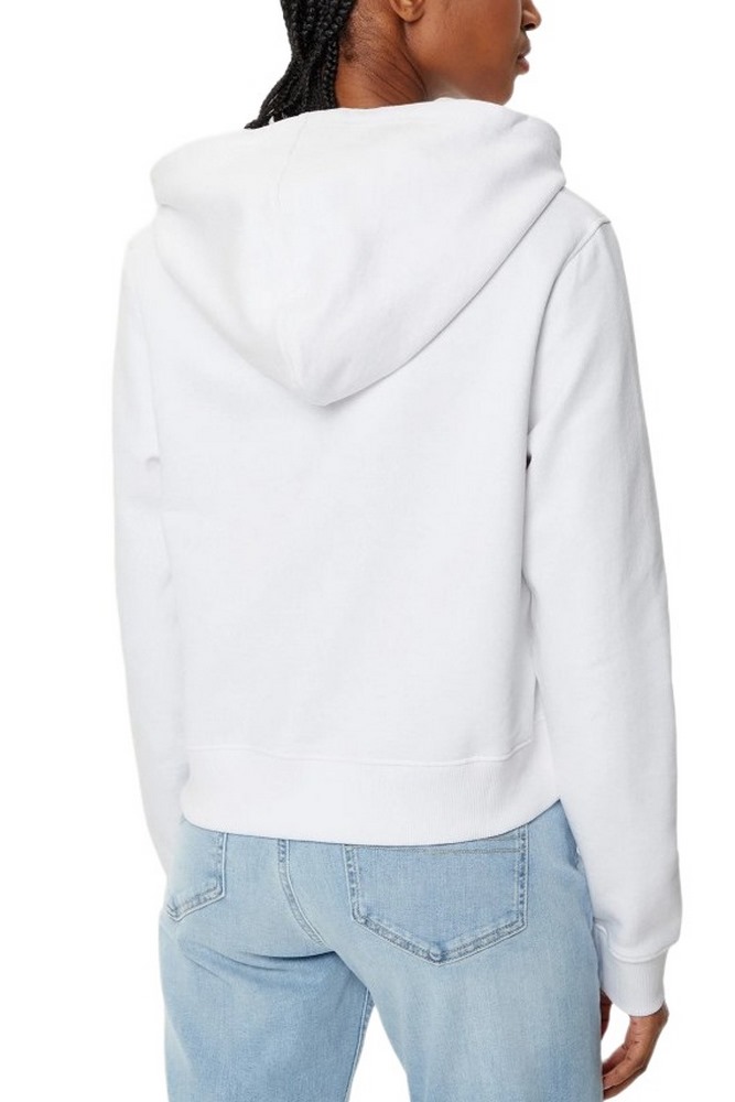 GUESS JEANS CROP HOOD PRINT SWEATSH ΜΠΛΟΥΖΑ ΦΟΥΤΕΡ ΓΥΝΑΙΚΕΙΑ WHITE