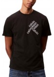 CALVIN KLEIN JEANS 30S E CK BH WRD T-SHIRT ΜΠΛΟΥΖΑ ΑΝΔΡΙΚΗ BLACK