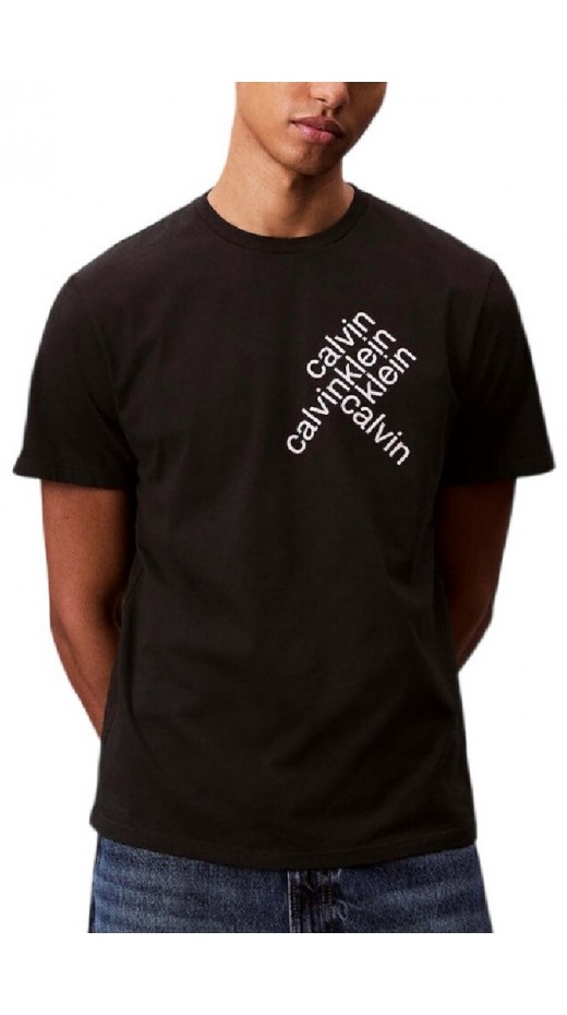 CALVIN KLEIN JEANS 30S E CK BH WRD T-SHIRT ΜΠΛΟΥΖΑ ΑΝΔΡΙΚΗ BLACK