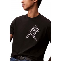CALVIN KLEIN JEANS 30S E CK BH WRD T-SHIRT ΜΠΛΟΥΖΑ ΑΝΔΡΙΚΗ BLACK