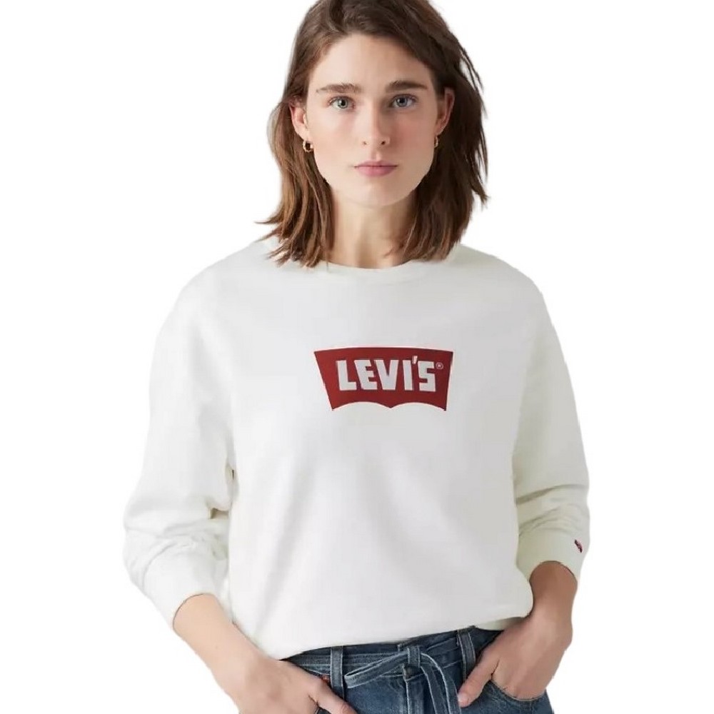 LEVIS® GR ICONIC HERITAGE GREW ΦΟΥΤΕΡ ΜΠΛΟΥΖΑ ΓΥΝΑΙΚΕΙΑ OFF WHITE