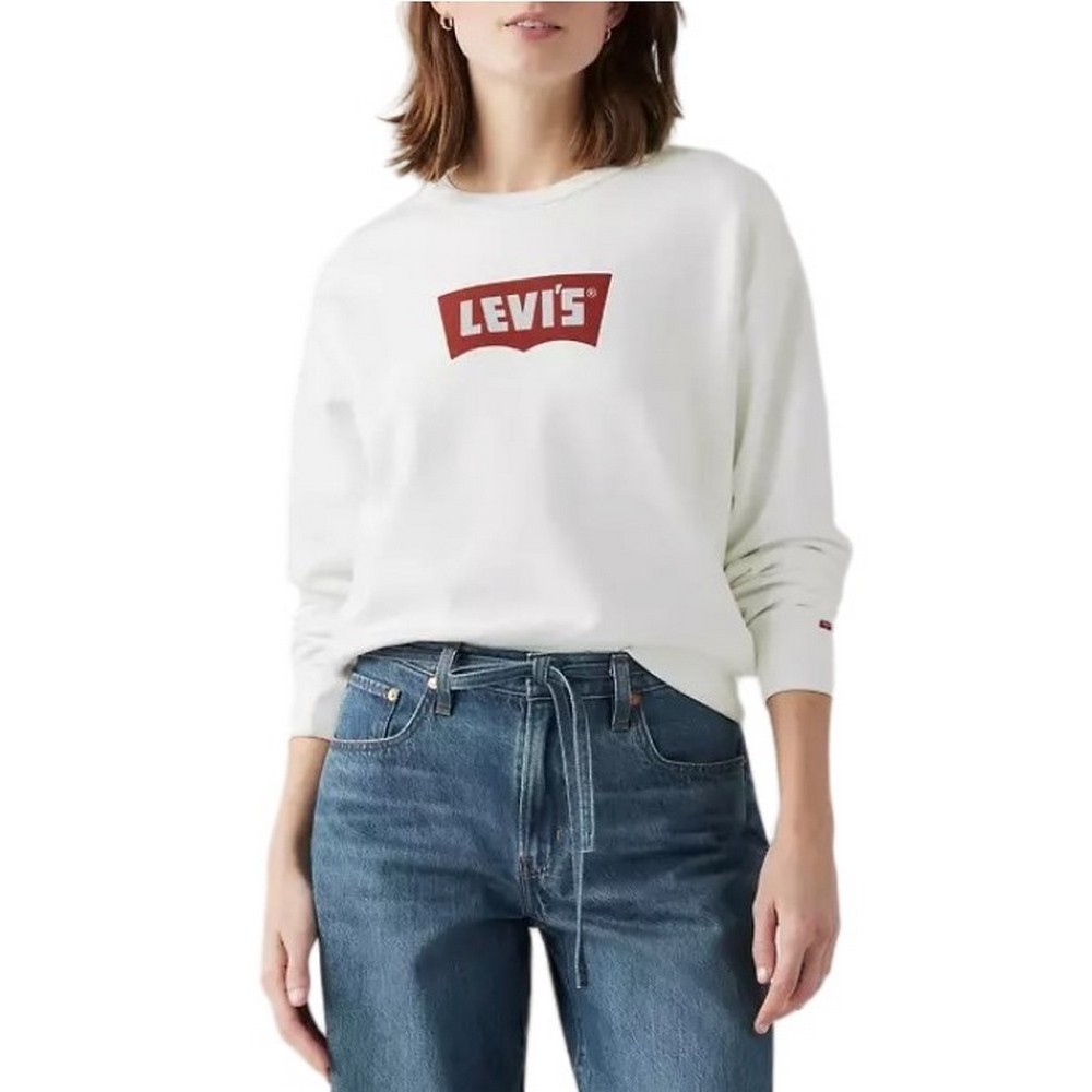 LEVIS® GR ICONIC HERITAGE GREW ΦΟΥΤΕΡ ΜΠΛΟΥΖΑ ΓΥΝΑΙΚΕΙΑ OFF WHITE