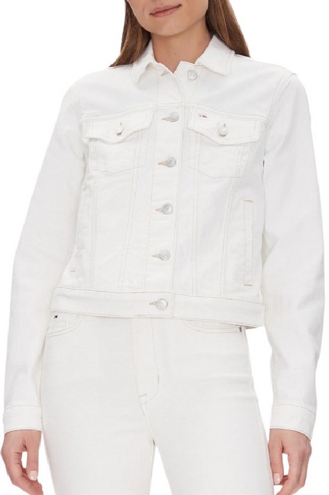 TOMMY JEANS  CLASSIC TRUCKER JACKET BI8194 ΜΠΟΥΦΑΝ ΓΥΝΑΙΚΕΙΟ OFF WHITE