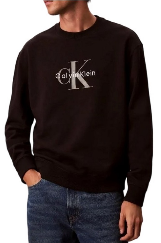 CALVIN KLEIN JEANS LS EU 350TERRY MONOLOGO CN SWTSH ΦΟΥΤΕΡ ΜΠΛΟΥΖΑ ΑΝΔΡΙΚΗ BLACK