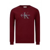 CALVIN KLEIN JEANS LS EU 350TERRY MONOLOGO CN SWTSH ΦΟΥΤΕΡ ΜΠΛΟΥΖΑ ΑΝΔΡΙΚΗ BORDEAUX