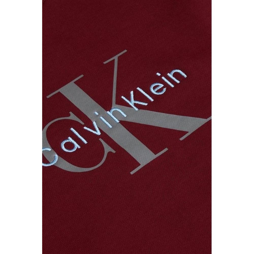 CALVIN KLEIN JEANS LS EU 350TERRY MONOLOGO CN SWTSH ΦΟΥΤΕΡ ΜΠΛΟΥΖΑ ΑΝΔΡΙΚΗ BORDEAUX