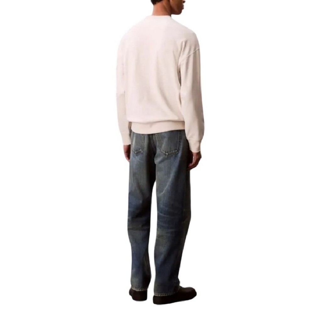 CALVIN KLEIN JEANS LS EU 350TERRY MONOLOGO CN SWTSH ΦΟΥΤΕΡ ΜΠΛΟΥΖΑ ΑΝΔΡΙΚΗ ECRU