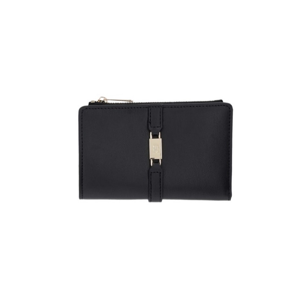 TOMMY HILFIGER  GLAM BIFOLD WALLET ΠΟΡΤΟΦΟΛΙ ΓΥΝΑΙΚΕΙΟ BLACK